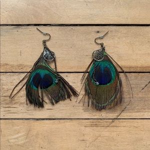 Peacock Feather Earrings